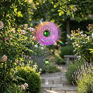 Livmore Set of 2 Stainless Steel Multi Color Celestial Orbit Magic Wind Spinner Set