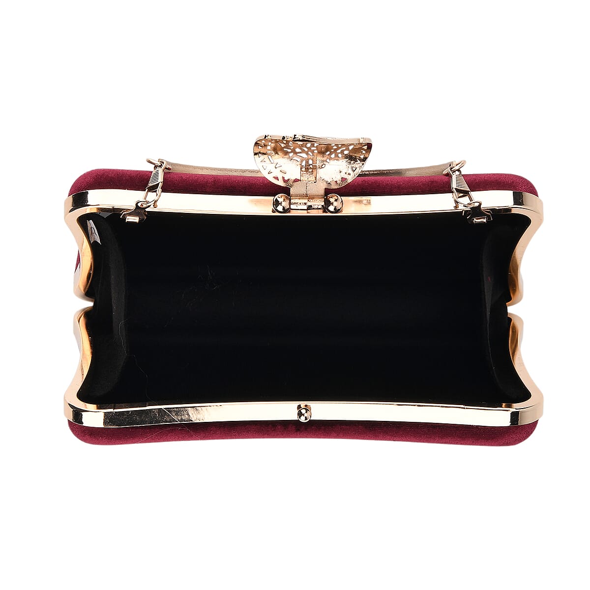 La marey Wine Leaf Shaped Phone Bag with Shoulder Chain Strap image number 3