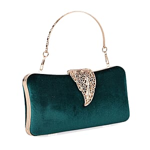 La marey Green Leaf Shaped Phone Bag with Shoulder Chain Strap