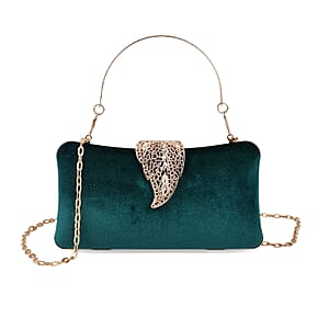 La marey Green Leaf Shaped Phone Bag with Shoulder Chain Strap