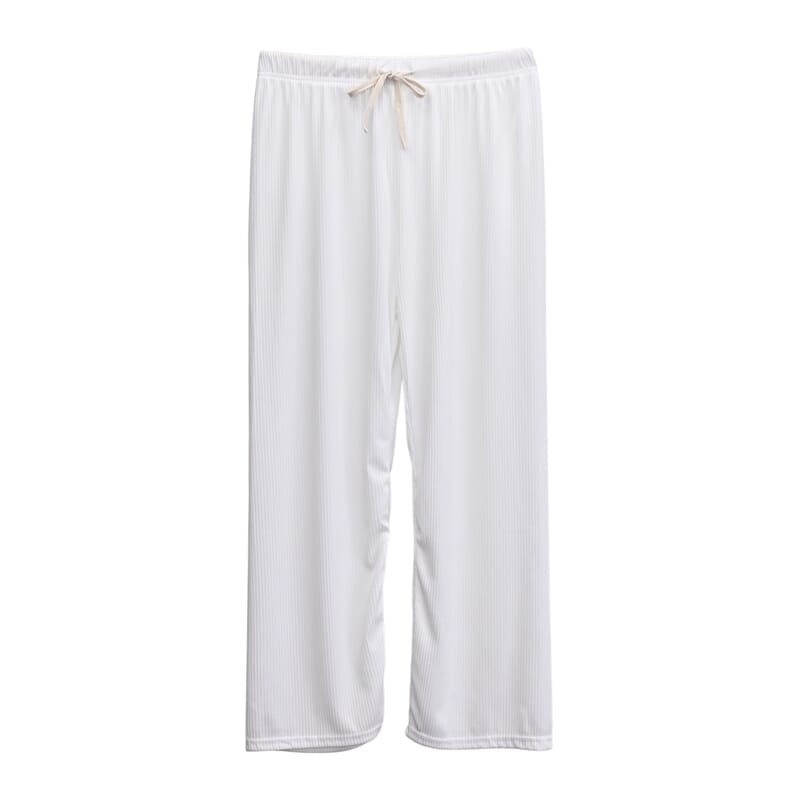 La Marey White and Brown Floral Print Set of 2 Pajama Pant - One Size Fits Most
