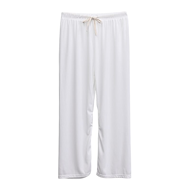 La Marey White and Brown Floral Print Set of 2 Pajama Pant - One Size Fits Most