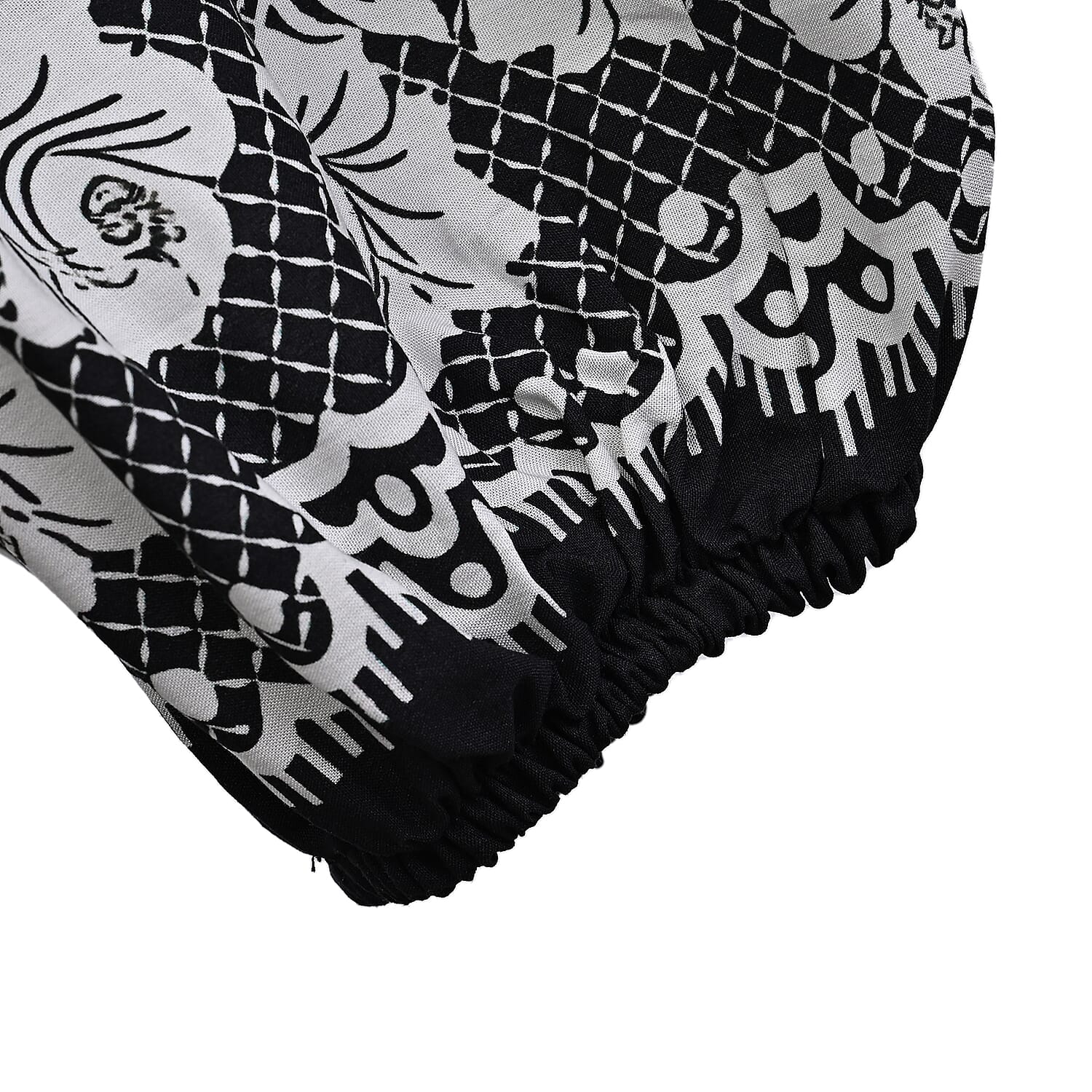 La Marey Black Floral Harem Pant with 2 Pockets - One Size Fits Most