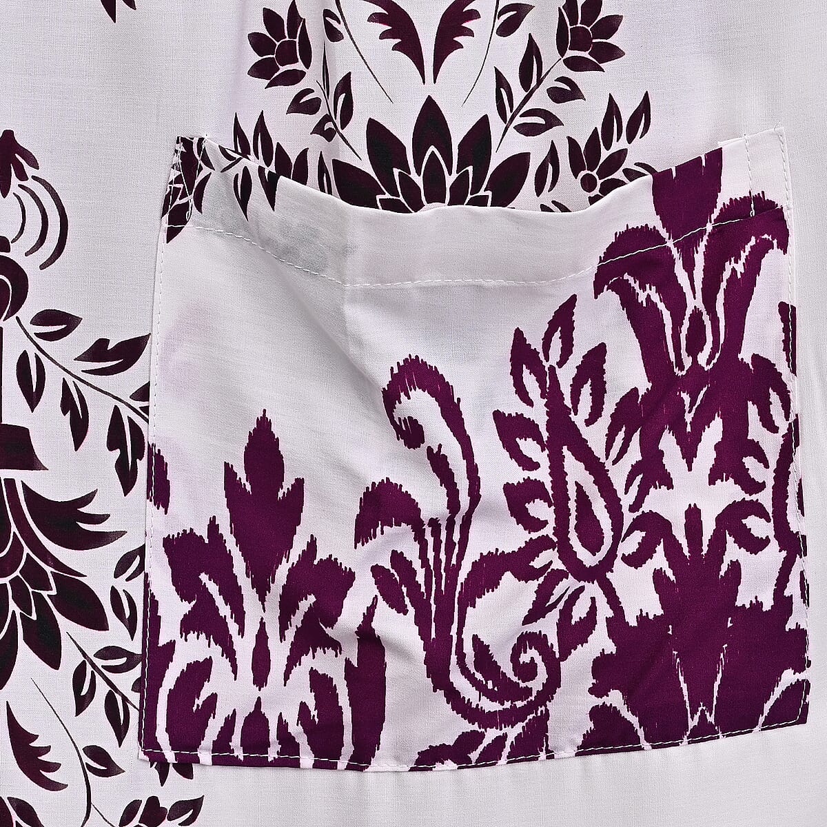 La Marey Purple White Floral Harem Pant with 2 Pockets - One Size Fits Most image number 4