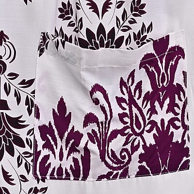 La Marey Purple White Floral Harem Pants with 2 Pockets - One Size Fits Most