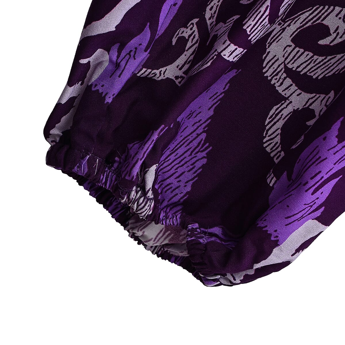 La Marey Purple Floral Harem Pant with 2 Pockets - One Size Fits Most image number 3