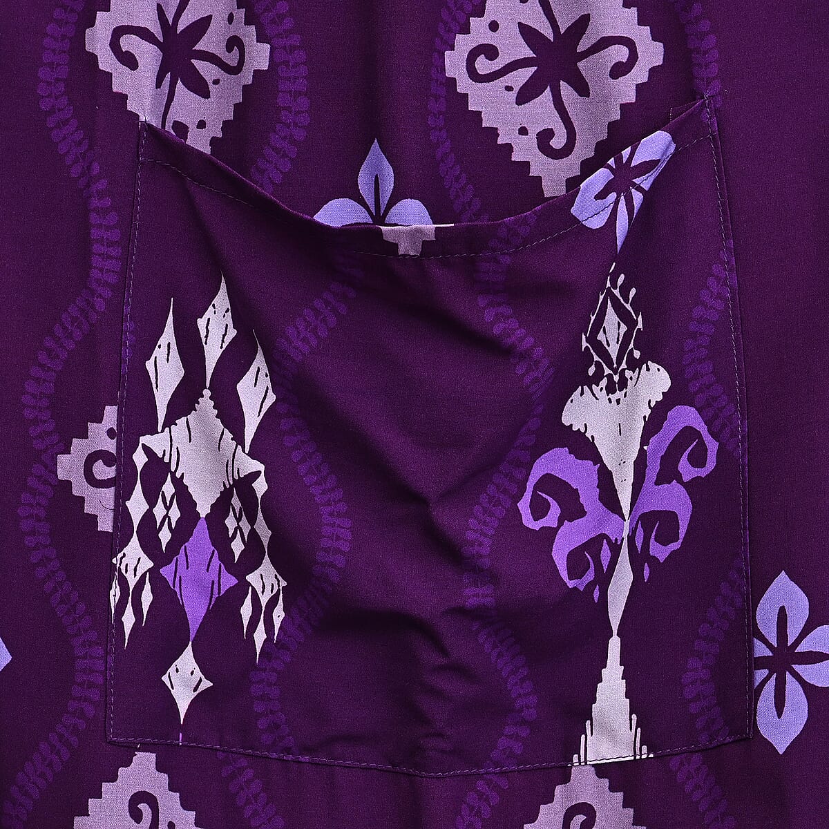 La Marey Purple Floral Harem Pant with 2 Pockets - One Size Fits Most image number 4