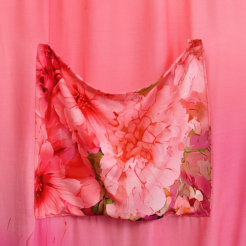 La Marey Pink Floral Harem Pant with 2 Pockets - One Size Fits Most