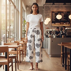 La Marey Wide Leg Printed Pajama Pant - One Size Fits Most