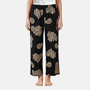 La Marey Black Shade Wide Leg Printed Pajama Pant - One Size Fits Most