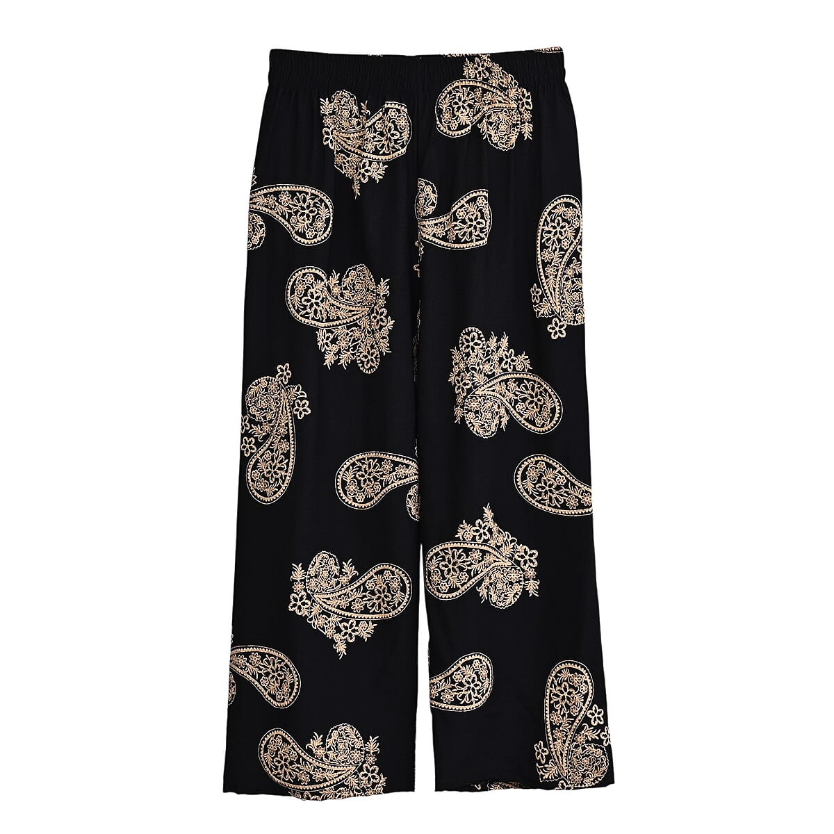 La Marey Black Shade Wide Leg Printed Pajama Pant - One Size Fits Most image number 2