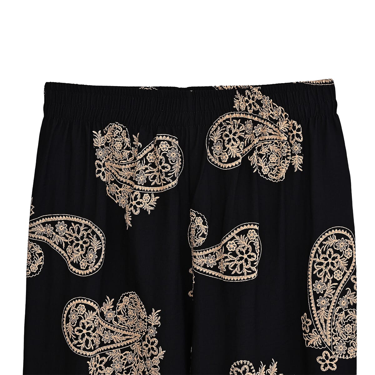 La Marey Black Shade Wide Leg Printed Pajama Pant - One Size Fits Most image number 3