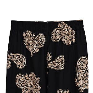 La Marey Black Shade Wide Leg Printed Pajama Pant - One Size Fits Most