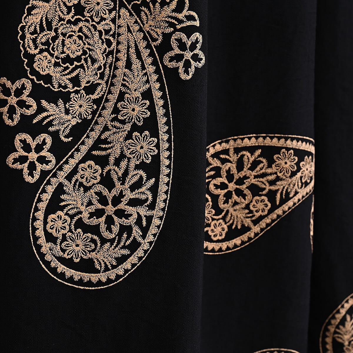 La Marey Black Shade Wide Leg Printed Pajama Pant - One Size Fits Most image number 4