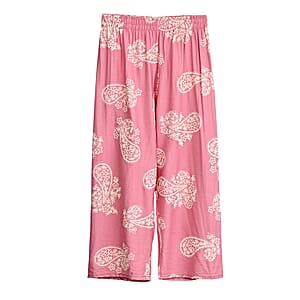 La Marey Pink Shade Comfortable Wide Leg Printed Pajama Pant - One Size Fits Most