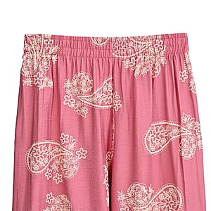 La Marey Pink Shade Comfortable Wide Leg Printed Pajama Pant - One Size Fits Most
