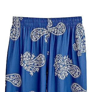 La Marey Blue Shade Relaxed Wide Leg Printed Pajama Pant - One Size Fits Most