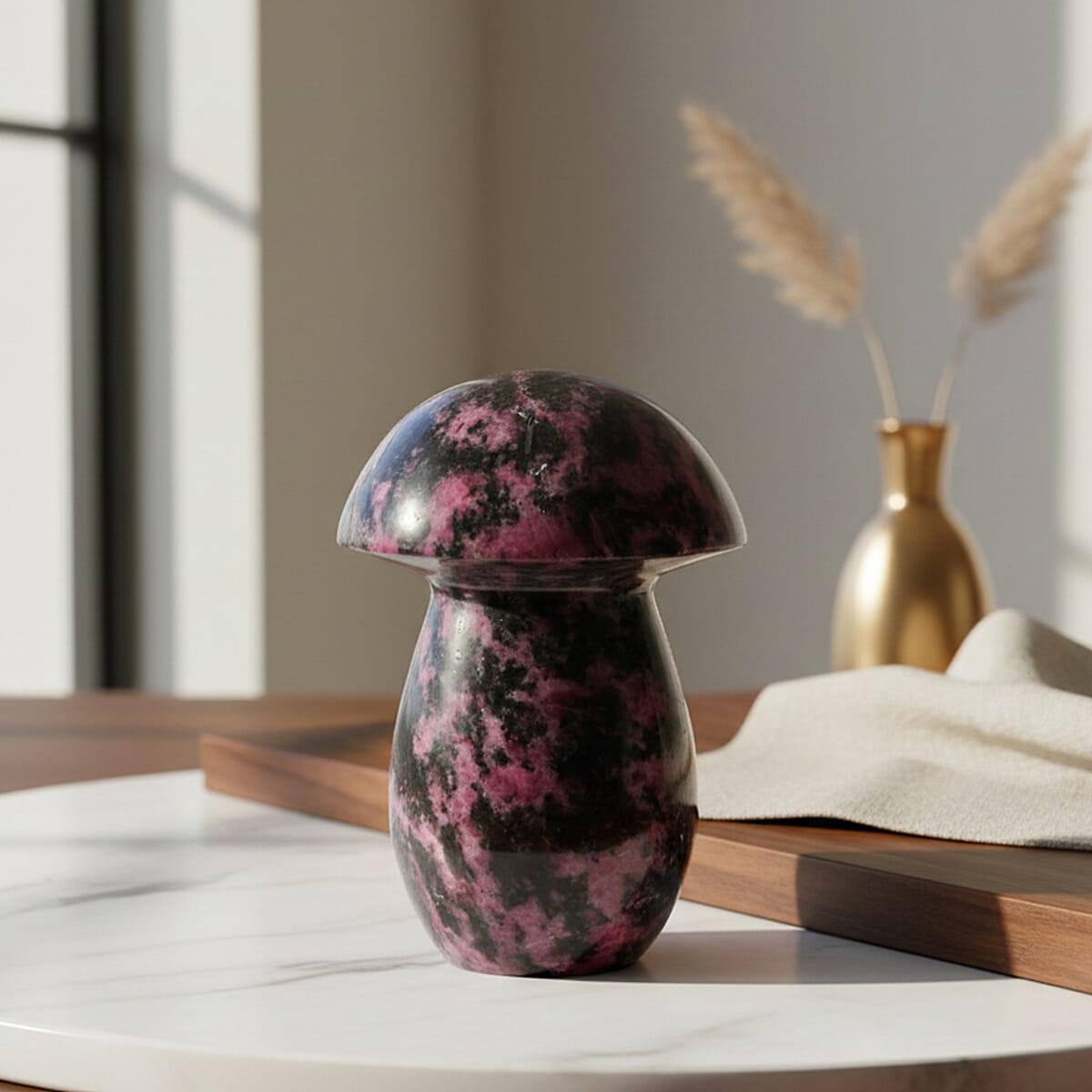 Rhodonite Mushroom -Medium 937ctw image number 1