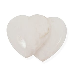 White Quartz&nbsp;Double Heart Shape -Small 996ctw