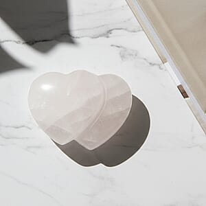 White Quartz&nbsp;Double Heart Shape -Small 996ctw