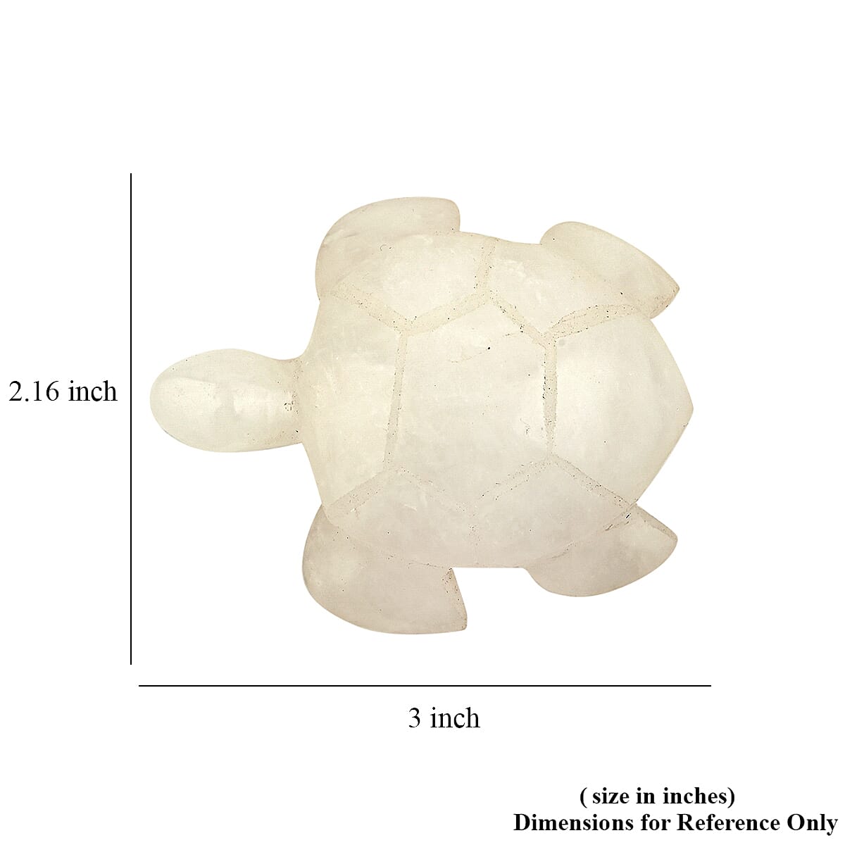 White Quartz Tortoise Shape -Small 486ctw