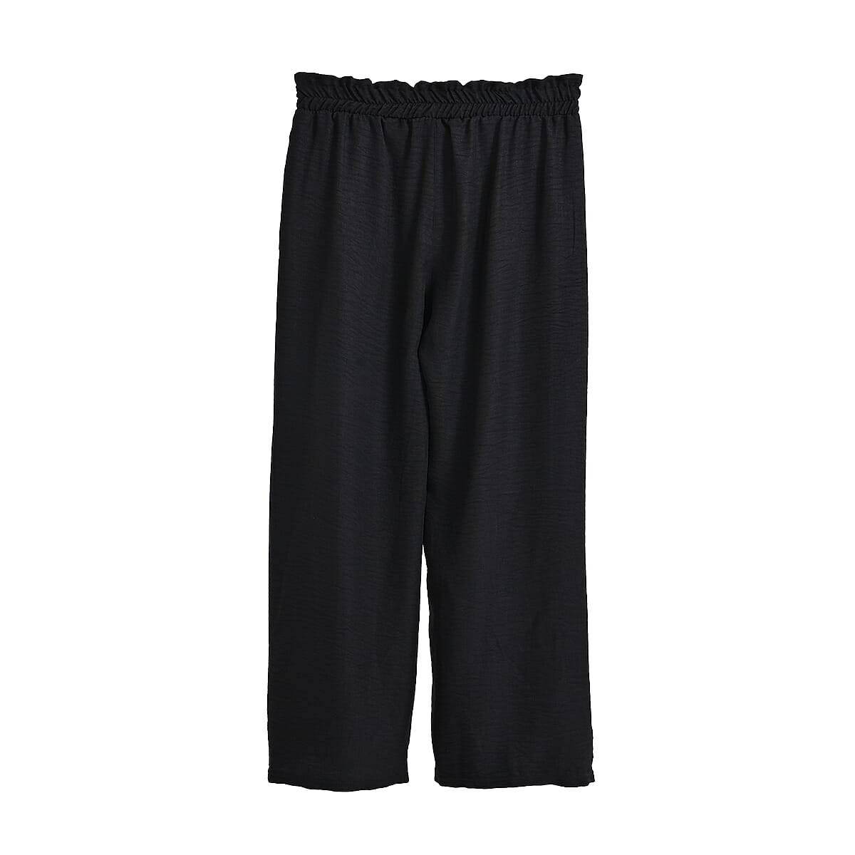 La Marey Black Smocked Waist Crop Pants - One Size Fits Most image number 3