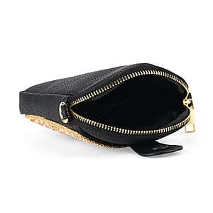 La Marey Golden Faux Leather Turquoise Crossbody Phone Bag