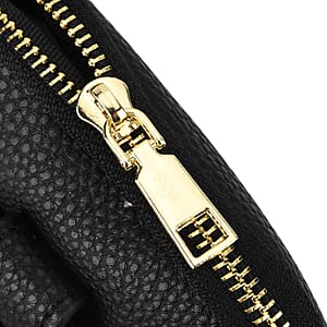 La Marey Navy Beaded Floral Medallion Faux Leather Shoulder Crossbody Bag