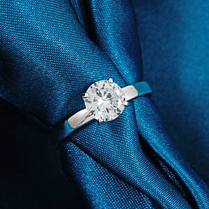 Simulated Diamond Ring in Sterling Silver 1.60 ctw (Size 10.0)