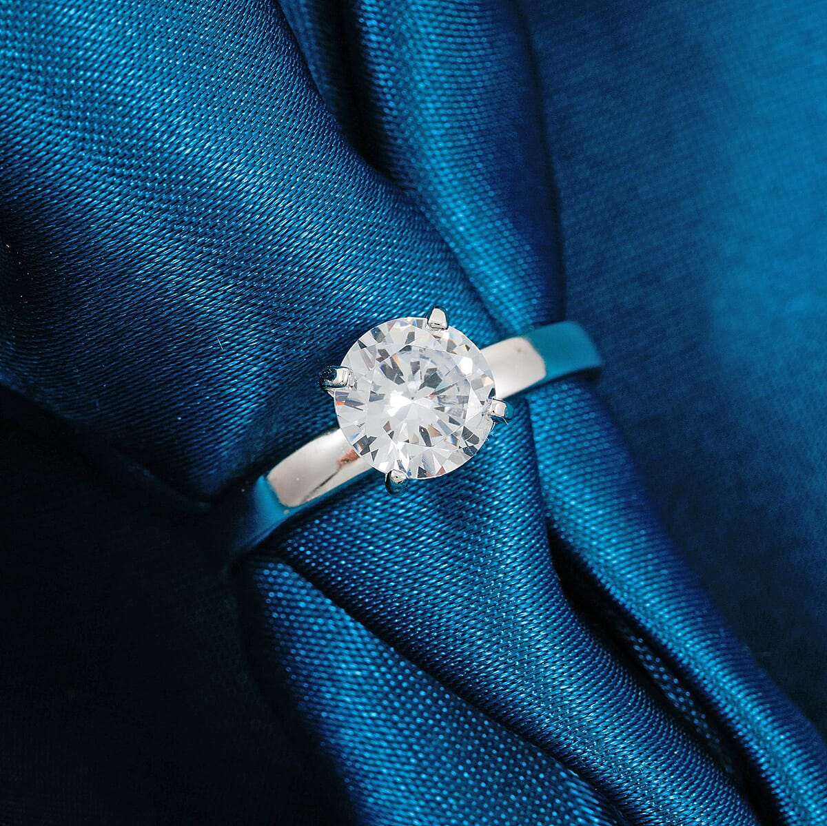 Simulated Diamond 1.60 ctw Ring in Sterling Silver (Size 6.0)  image number 1