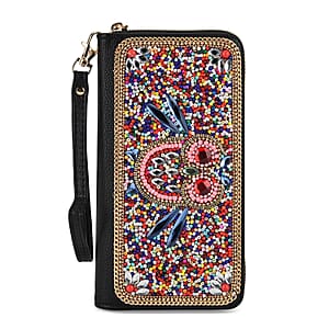 La Marey Multi Color Owl Faux Leather Turquoise Wallet