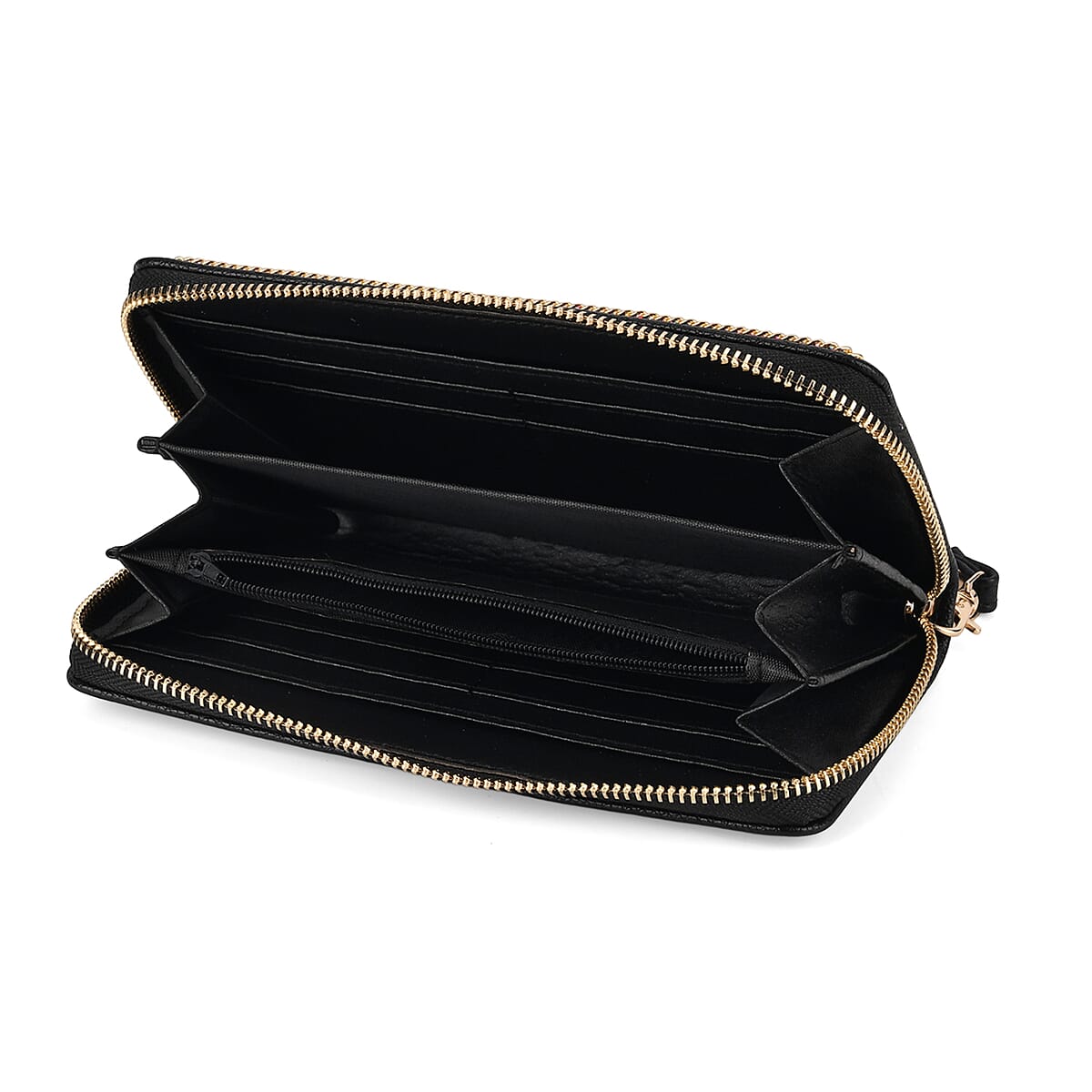 La Marey Multi Color Beaded Owl Faux Leather Long Coin Purse Women's Bag image number 2