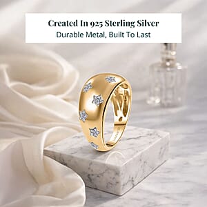 &nbsp;Luxuriant Lab Grown Diamond (G-H, SI) Ring in 18K Vermeil YG Over Sterling Silver 0.20 ctw (Size 5.0)