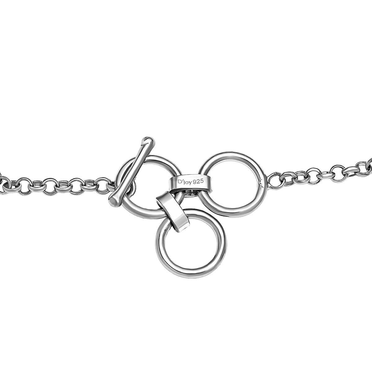 D'Joy Indian Artisan Crafted Polki Moissanite 8.10 ctw and Freshwater Pearl Bracelet in Rhodium Over Sterling Silver (7.25 In) image number 3