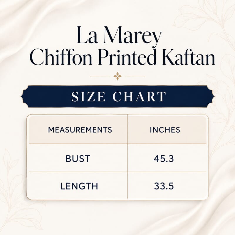 La Marey Pink Chiffon Printed Kaftan - One Size Fits Most