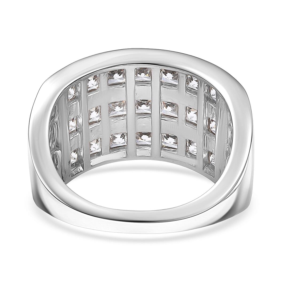 EverTrue Simulated Diamond Ring in Platinum Bond (Size 10.0) image number 4