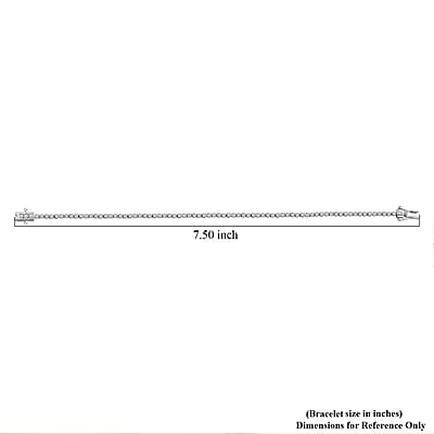 D'Joy Lab Grown Diamond I2-I3 1.00 ctw Classic Tennis Bracelet in Rhodium Over Sterling Silver (6.50 In)