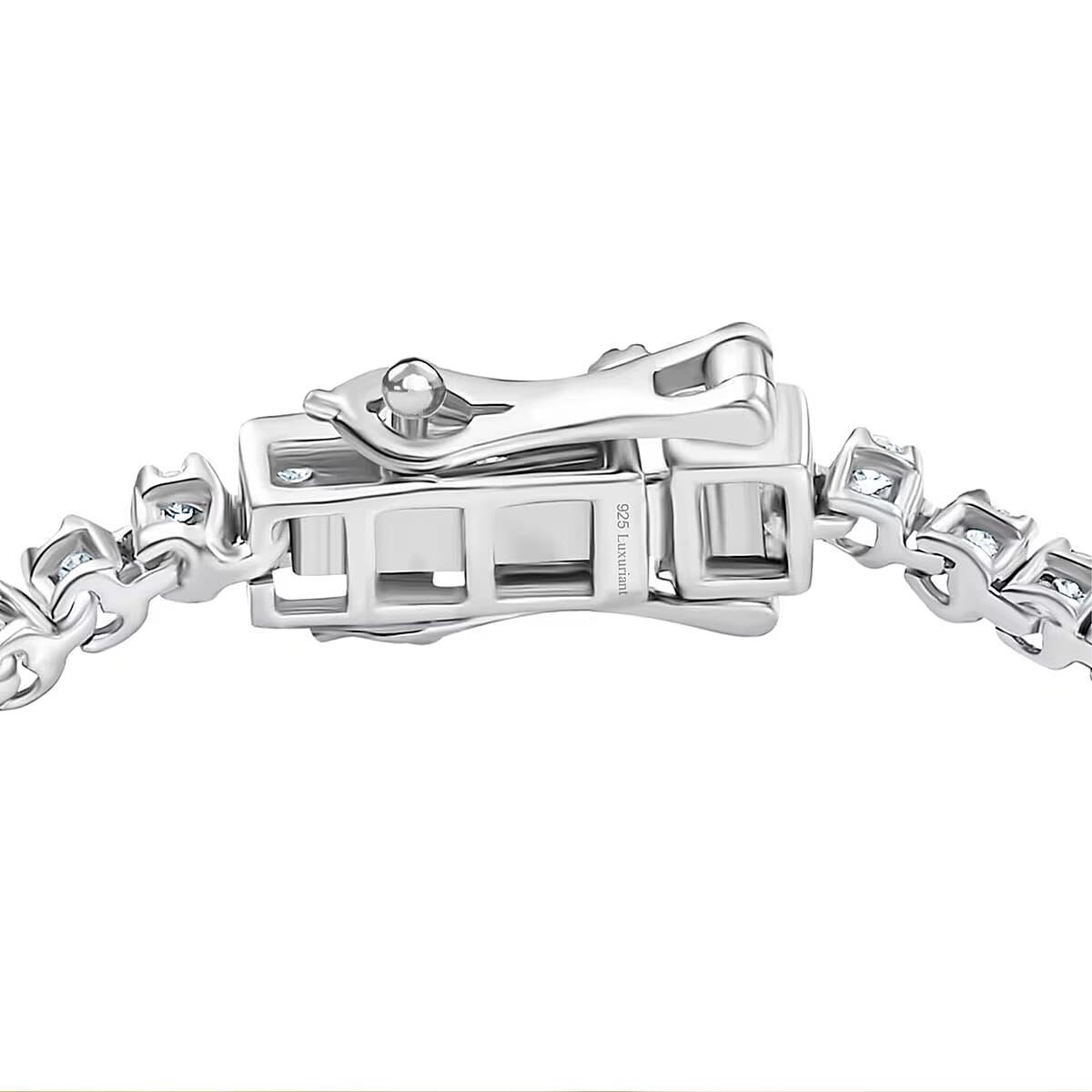 Luxuriant Lab Grown Diamond I2-I3 1.00 ctw Classic Tennis Bracelet in Rhodium Over Sterling Silver (7.25 In) image number 7