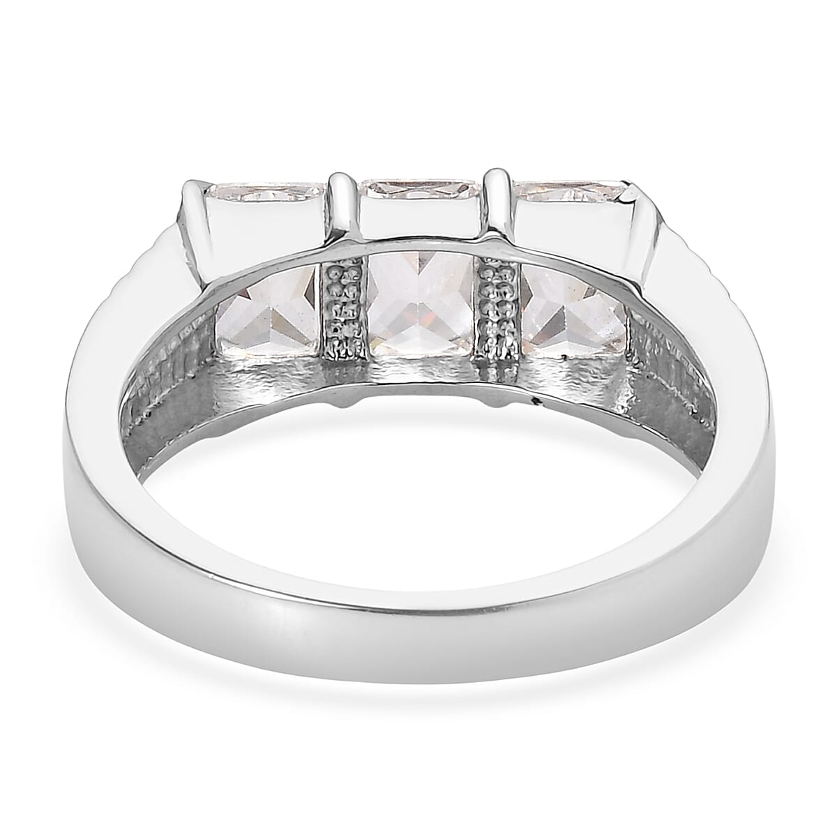 EverTrue Simulated Diamond Men's Ring in Stainless Steel (Size 10.0) 5.10 ctw image number 4