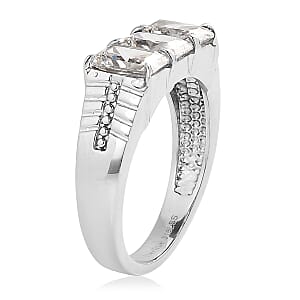 EverTrue Simulated Diamond Men's Ring in Stainless Steel (Size 11.0) 5.10 ctw