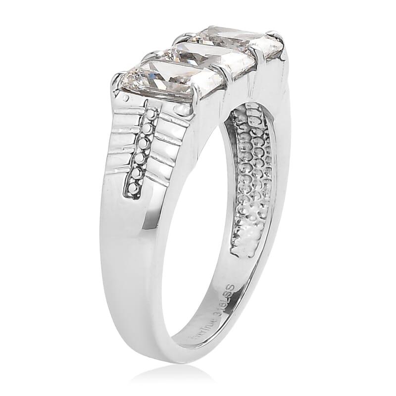 EverTrue Simulated Diamond Men's Ring in Stainless Steel (Size 12.0) 5.10 ctw