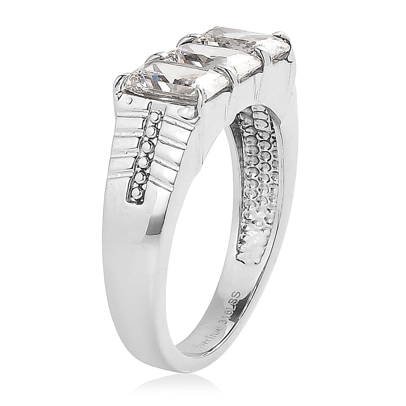 EverTrue Simulated Diamond Men's Ring in Stainless Steel (Size 12.0) 5.10 ctw