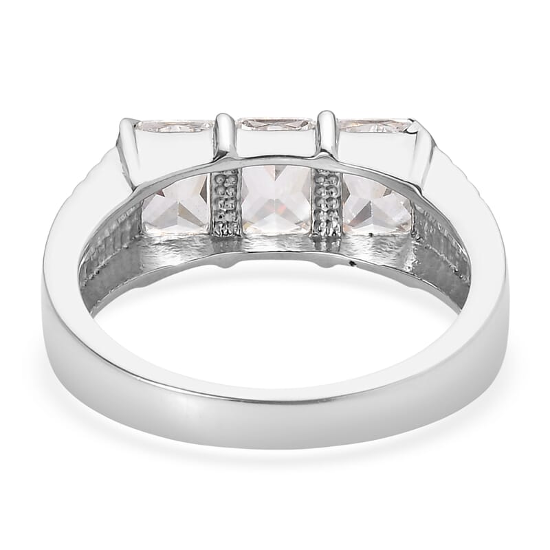 EverTrue Simulated Diamond Men's Ring in Stainless Steel (Size 12.0) 5.10 ctw