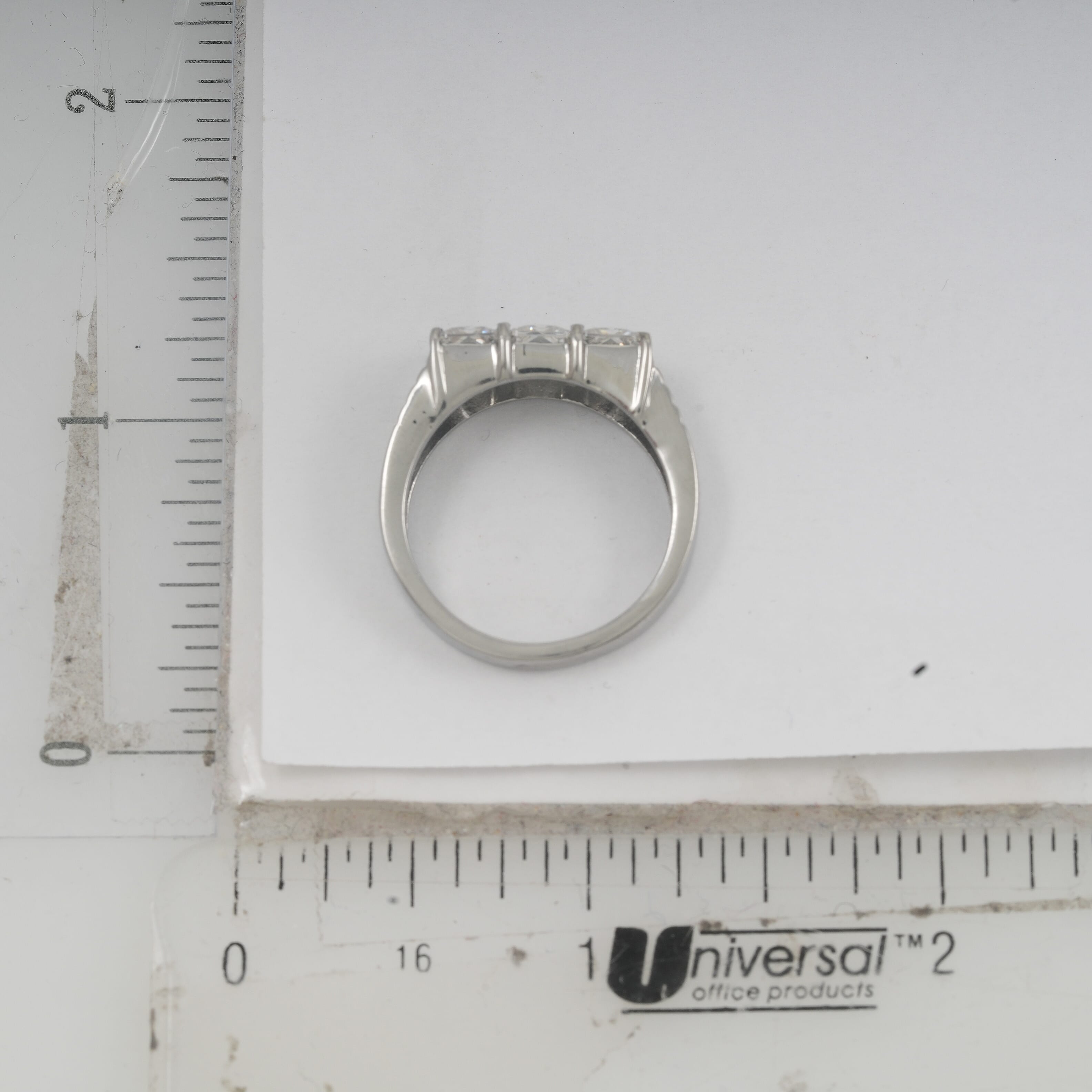EverTrue Simulated Diamond Men's Ring in Stainless Steel (Size 9.0) 5.10 ctw