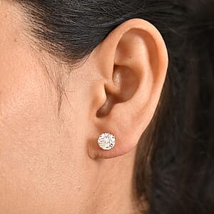 Luxuriant Lab Grown Diamond G-H SI 3.00 ctw Solitaire Stud Earrings in 14K Yellow Gold