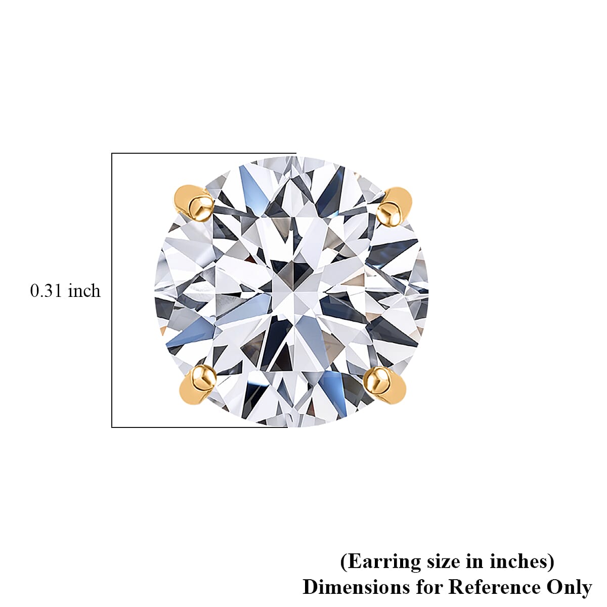 Luxuriant Lab Grown Diamond G-H SI 3.00 ctw Solitaire Stud Earrings in 14K Yellow Gold image number 4