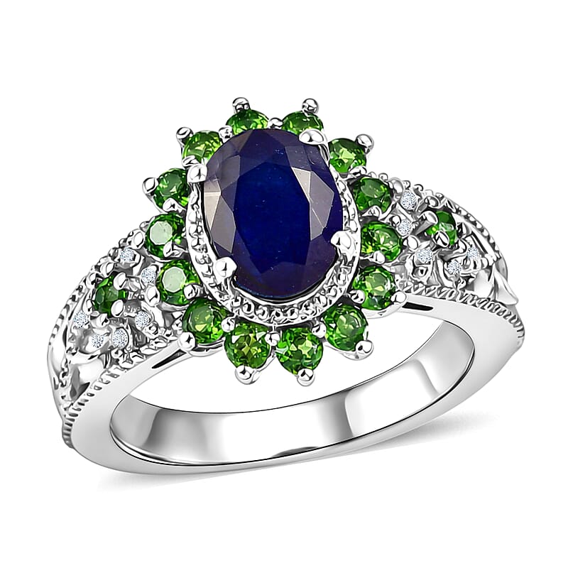 EverTrue Masoala Sapphire (D), Multi Gemstone 2.70 ctw Ring in Platinum Bond (Size 10.0)