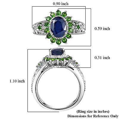 EverTrue Masoala Sapphire (D), Multi Gemstone 2.70 ctw Ring in Platinum Bond (Size 10.0)