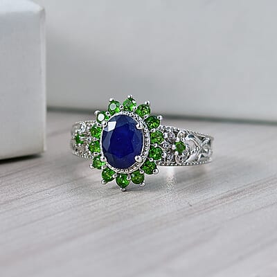 EverTrue Masoala Sapphire (D), Multi Gemstone 2.70 ctw Ring in Platinum Bond (Size 11.0)