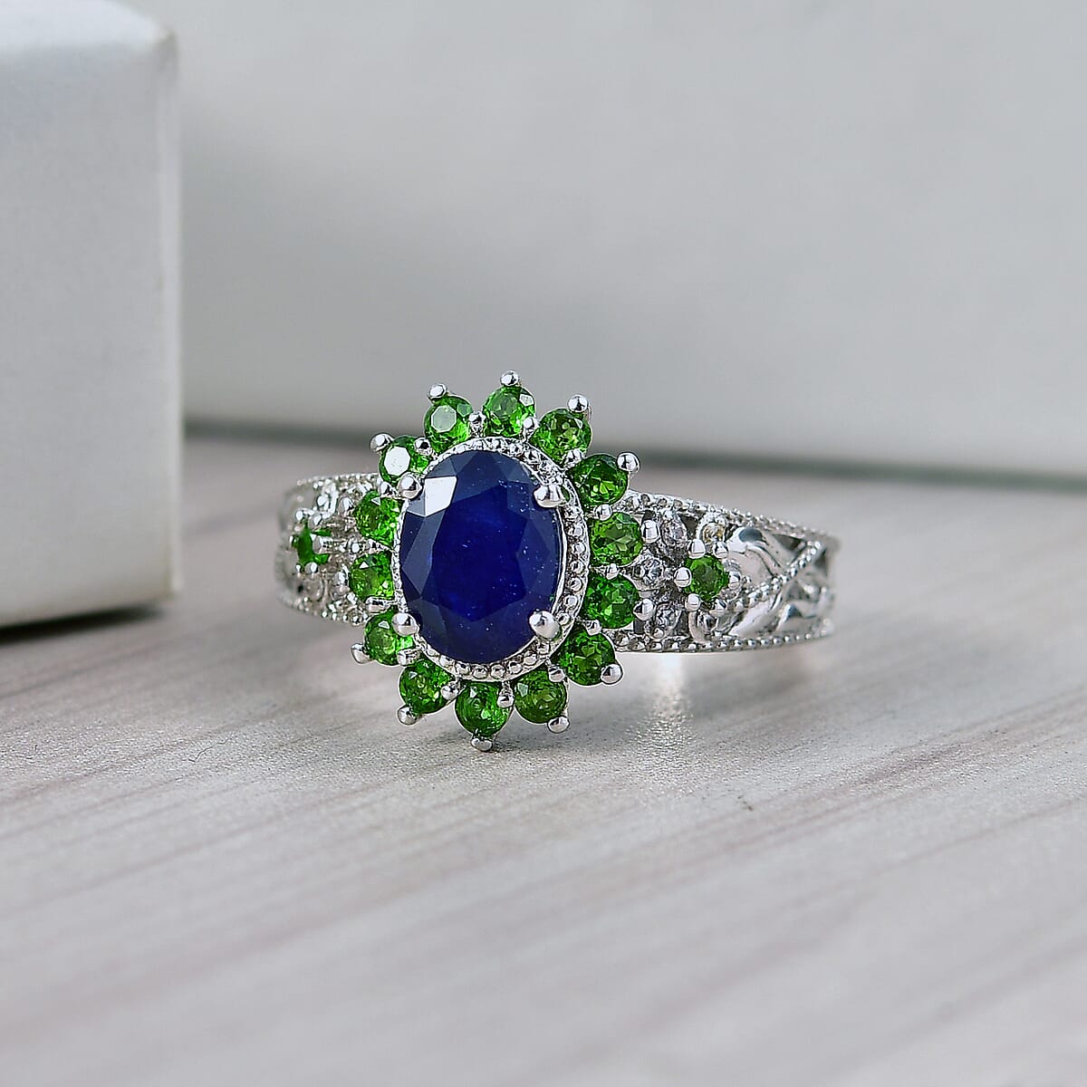 EverTrue Masoala Sapphire (D), Multi Gemstone 2.70 ctw Ring in Platinum Bond (Size 7.0) image number 1